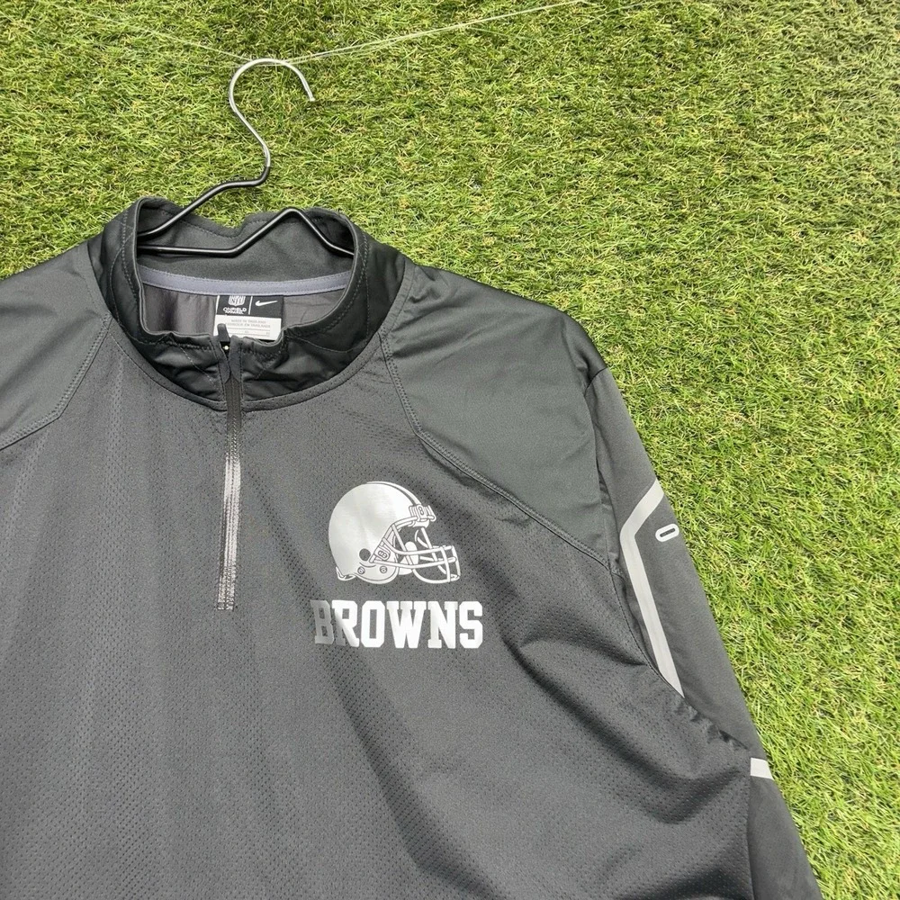 Nike Cleveland Browns On Field 1/4 Zip Pullover Mens XL Large NFL Sideline